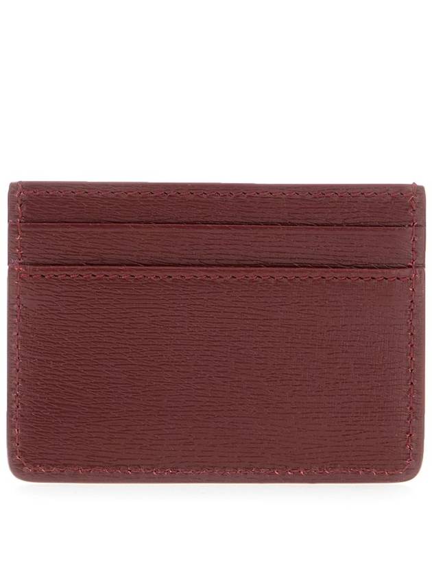 Script Logo Leather Card Wallet Red - GUCCI - BALAAN 3