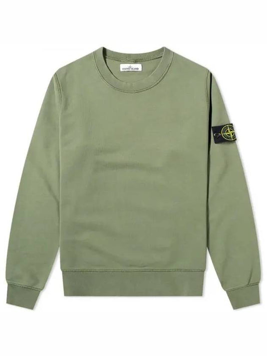 Garment Dyed Cotton Crewneck Sweatshirt Khaki - STONE ISLAND - BALAAN 2