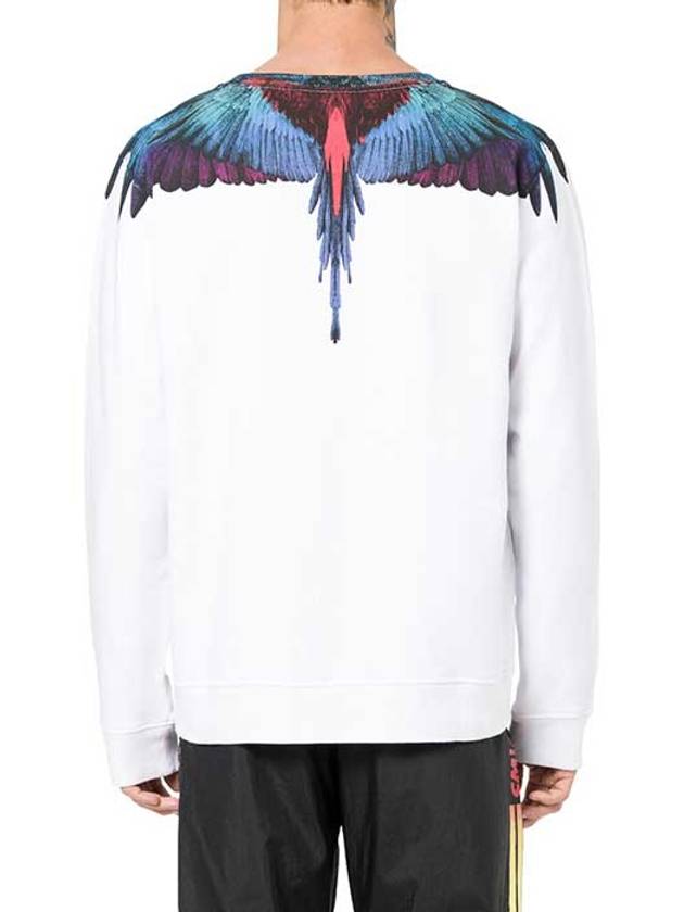 Men's Double Wing Sweatshirt White - MARCELO BURLON - BALAAN 4