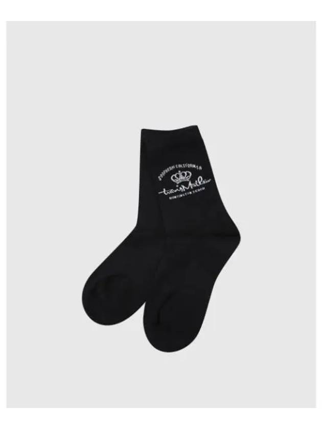 TRAVISMATHEW Women s Logo Point Medium Neck Socks Black - TRAVIS SCOTT - BALAAN 1