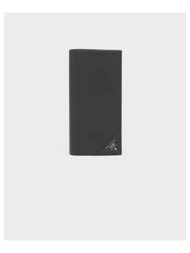 Saffiano Leather Long Wallet Black - PRADA - BALAAN 2