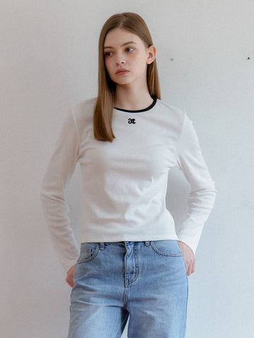 Colored logo long sleeve t shirt ivory - ANOETIC - BALAAN 1