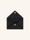 Logo Envelope Leather Card Holder Black - COURREGES - BALAAN 4