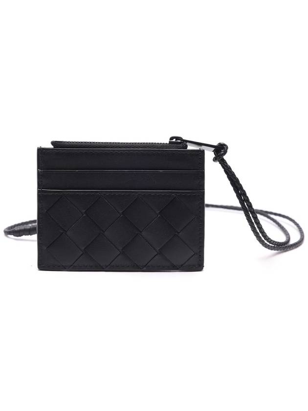 Intrecciato Strap Card Wallet Black - BOTTEGA VENETA - BALAAN 5