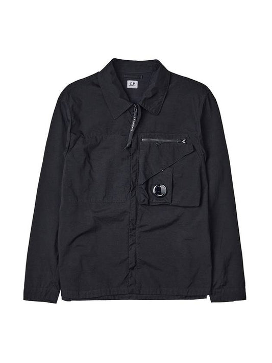 Taylon P Lens Shirt Jacket Black - CP COMPANY - BALAAN 1