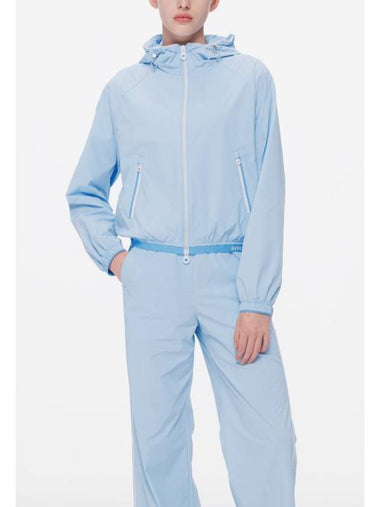 Trena Hooded Track Jacket Sky Blue - DUVETICA - BALAAN 1