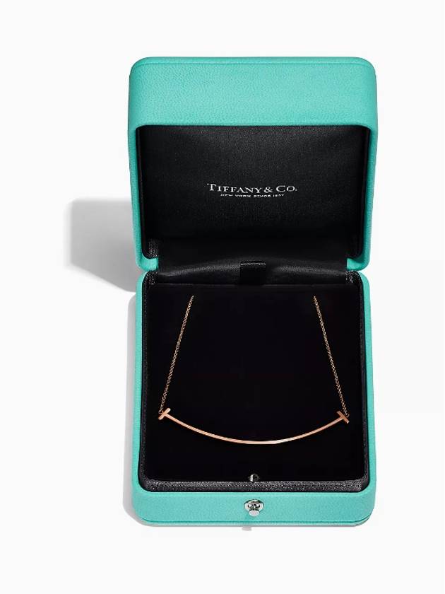 T Smile Pendant Large Necklace Rose Gold 33637152 - TIFFANY & CO. - BALAAN 8