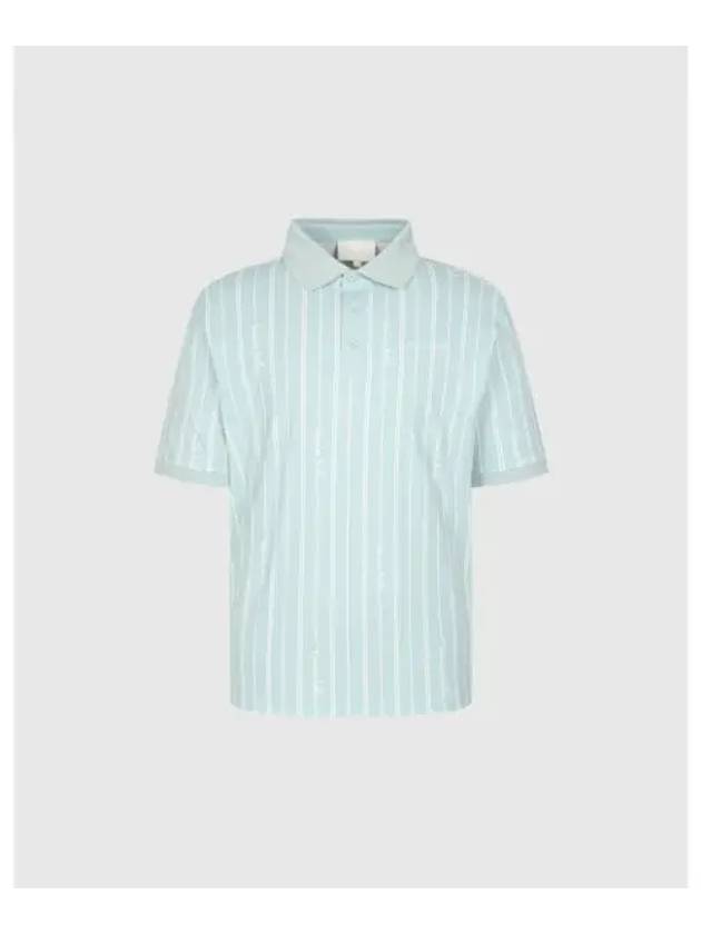 TRAVISMATHEW Men s Striped Collar T Shirt Mint - TRAVIS SCOTT - BALAAN 1