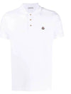 Logo Patch Polo Shirt White - MONCLER - BALAAN 2