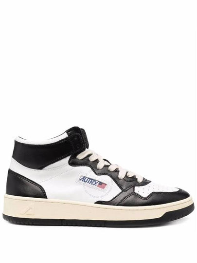 Medalist Leather High-Top Sneakers White Black - AUTRY - BALAAN 2