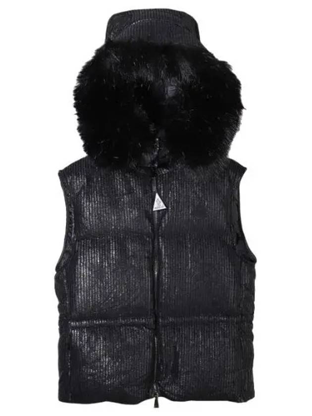 Metallic Corduroy Vest Padded Women Jumper - MONCLER - BALAAN 1