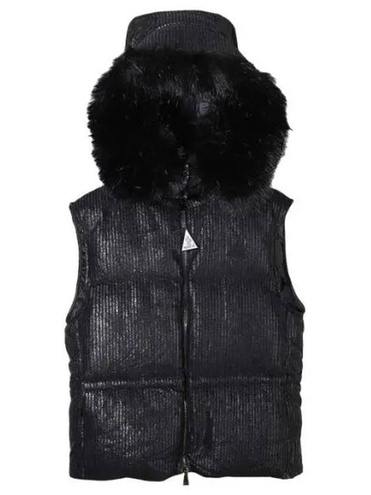 Metallic Corduroy Vest Padded Women Jumper - MONCLER - BALAAN 1