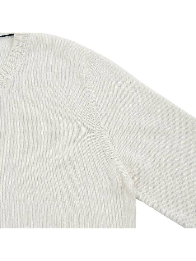 Men's Crew Neck Cashmere Knit Top White - BRUNELLO CUCINELLI - BALAAN 5