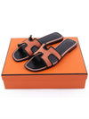 Oran Crystal Around Suede Sandals Orange - HERMES - BALAAN 3