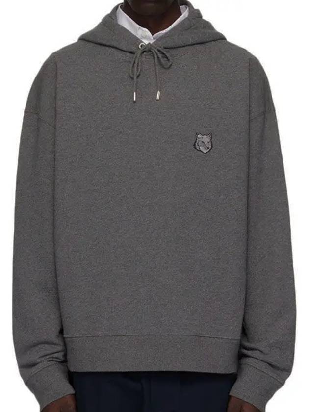 Bold Fox Head Patch Oversize Hoodie Grey - MAISON KITSUNE - BALAAN 2