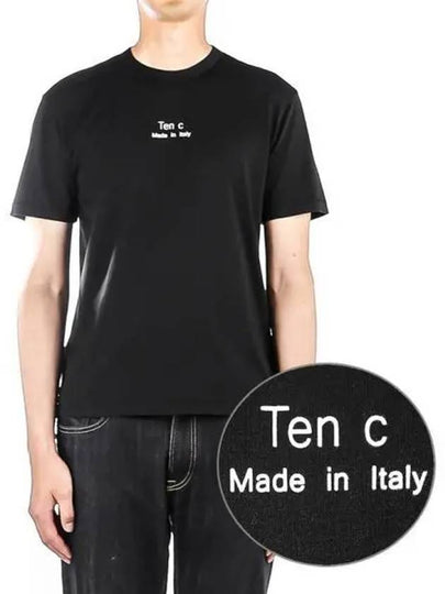 Men's Logo Short Sleeve T-Shirt Black - TEN C - BALAAN 2