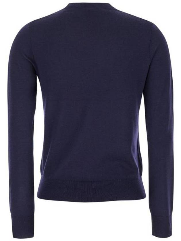 Regal Wool Crew Neck Knit Top Navy - THEORY - BALAAN 3