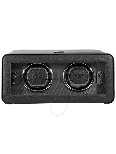 Wolf Windsor Module 2.5 Black Leather Double Watch Winder 4526029 - WOLF - BALAAN 1