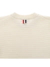 Women's 4 Bar Stripe Cashmere Pullover Knit Top White - THOM BROWNE - BALAAN 10