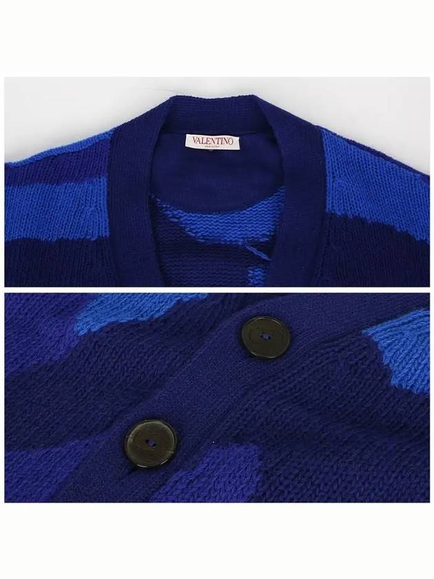 Men's Camouflage Cardigan Blue - VALENTINO - BALAAN 6