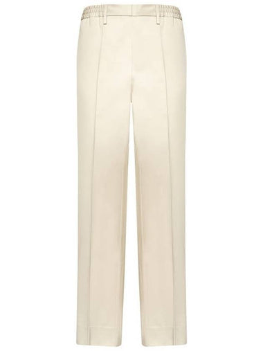 Men's Tailored Banding Straight Pants Beige - AMI - BALAAN 1