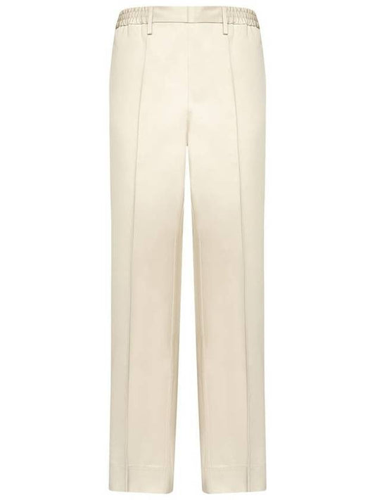 Men's Tailored Banding Straight Pants Beige - AMI - BALAAN 1