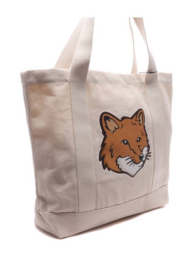 Fox Head Print Tote Bag Ecru - MAISON KITSUNE - BALAAN 4