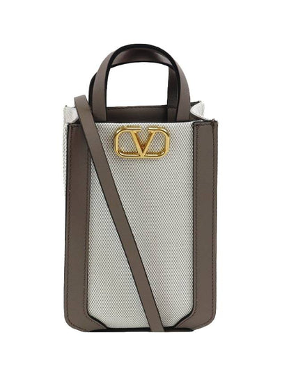 V Logo Small Shoulder Bag Grey - VALENTINO - BALAAN 2