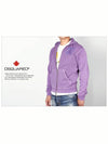 Dsquared Man DSQ Wild Tough Hooded Zip Up 74HG0004 Violet - DSQUARED2 - BALAAN 4