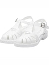 Brushed Leather Fisherman Sandals White - PRADA - BALAAN 2