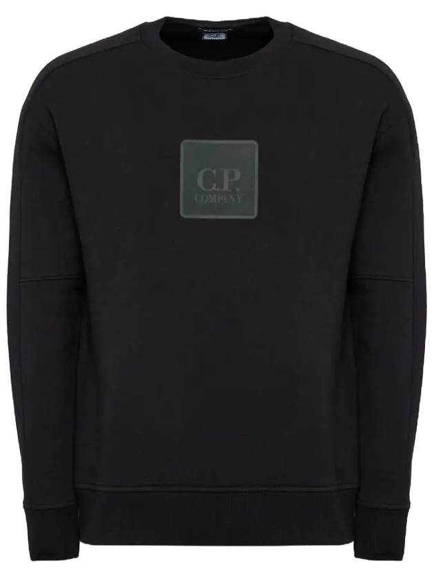 Square Logo Patch Sweatshirt Black - CP COMPANY - BALAAN 2