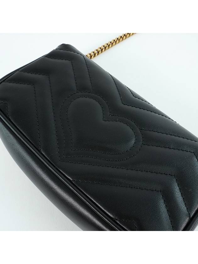 GG Marmont Matelasse Leather Super Mini Bag Black - GUCCI - BALAAN 6