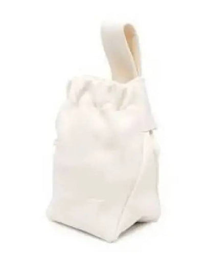 Bow Lambskin Leather Pouch Bag Off White - JIL SANDER - BALAAN 2