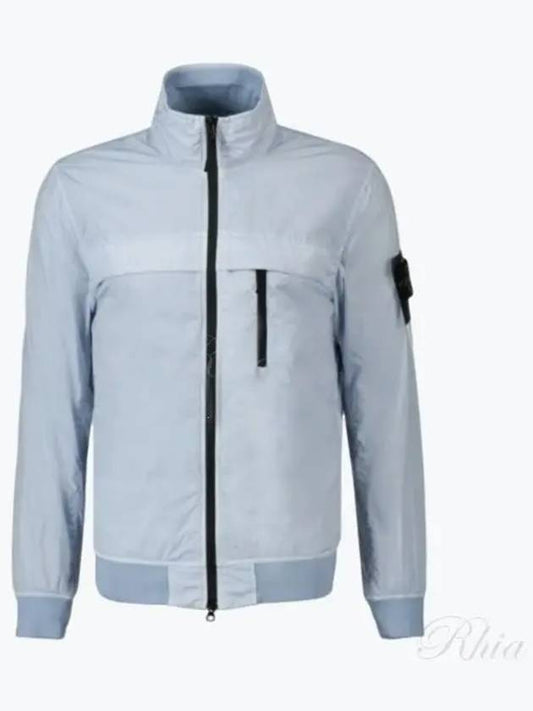 Compass Badge Pleated Windbreaker Blue - STONE ISLAND - BALAAN 2