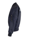 Men's Logo Print Nylon Bomber Jacket Smoke Navy - BURBERRY - BALAAN 6