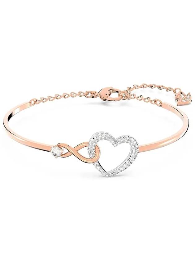 Hyperbola Infinity Heart Bangle Bracelet Gold - SWAROVSKI - BALAAN 4