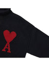 Intarsia Heart Logo Turtleneck Black - AMI - BALAAN 5