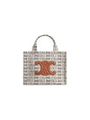 Small Cabas Thais In Textile with  All-Over Natural Tan - CELINE - BALAAN 3