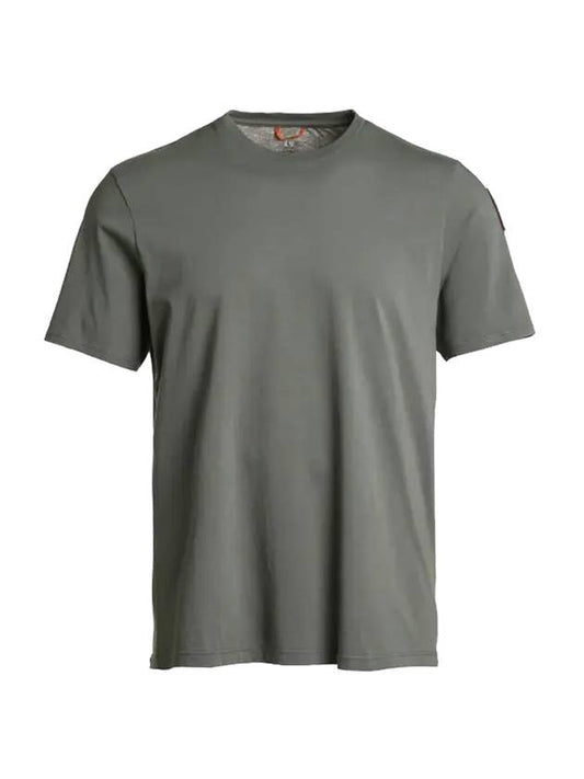 Men's Track Back Logo Short Sleeve T-Shirt Grey - PARAJUMPERS - BALAAN 1