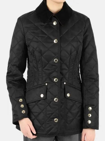 Corduroy Color Diamond Quilting Jacket Black - BURBERRY - BALAAN 2