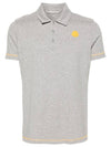 Men's Logo Patch Polo Shirt Grey - MONCLER - BALAAN 1