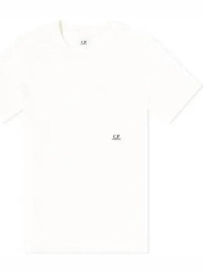 24/1 Jersey Garment Dyed Pocket Short Sleeve T-Shirt White - CP COMPANY - BALAAN 2