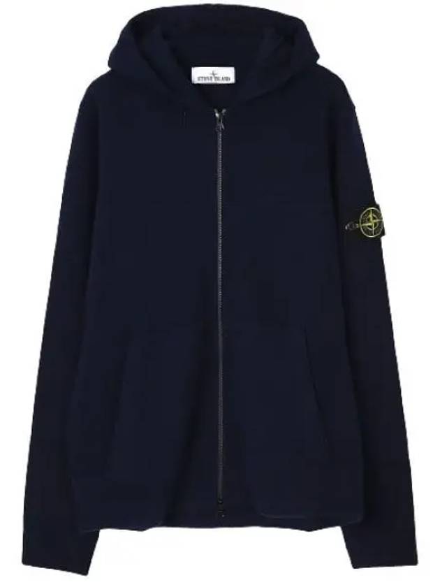 Geelong Wool Hooded Knit Cardigan Navy - STONE ISLAND - BALAAN 2