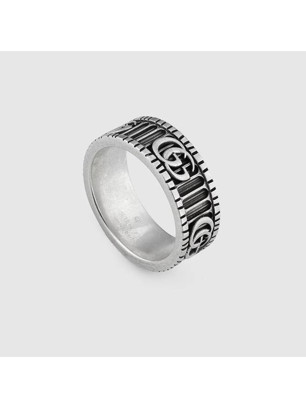 GG Marmont Silver Ring with Bouble G Detail - GUCCI - BALAAN 3