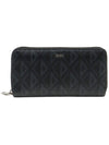 Black CD Diamond Canvas Zipper Long Wallet - DIOR - BALAAN 1