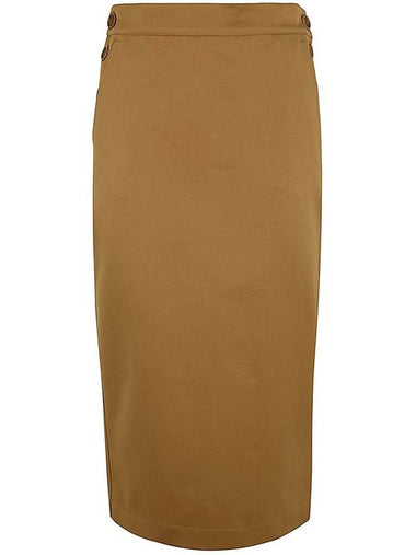 Max Mara Antidrop Cotton Skirt Crest Clothing - MAX MARA - BALAAN 1