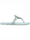 Women's Metal Miller Soft Flip Flops Light Blue - TORY BURCH - BALAAN 2