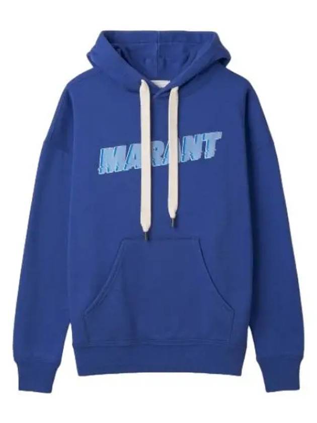 Mansel Logo Print Hoodie Blue - ISABEL MARANT - BALAAN 2