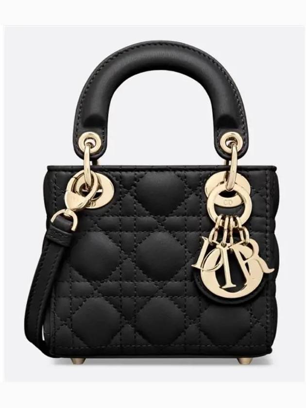 Micro Lady Cannage Lambskin Mini Bag Black - DIOR - BALAAN 2