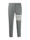 Men's Plain Weave 4 Bar Low Rise Skinny Straight Pants Grey - THOM BROWNE - BALAAN 2